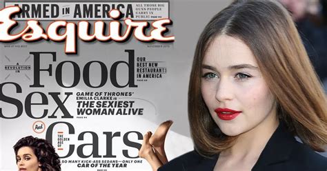 Emilia Clarke poses NAKED on bed as shes named Sexiest